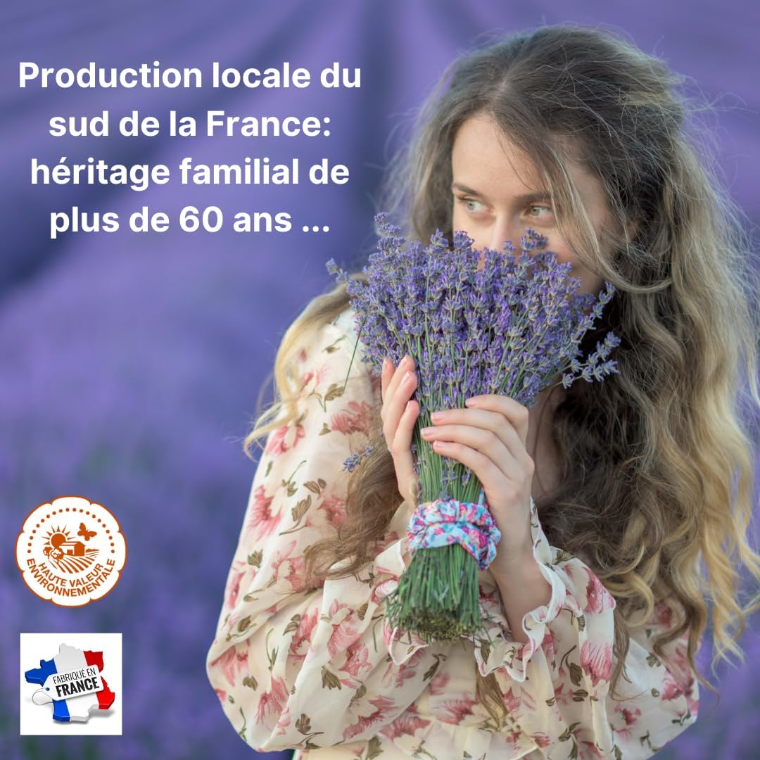 Huile Essentielle Lavandin Grosso BIO 1 liter – 100% pure & naturelle – Direct Producteur Drôme Provençale - Diffuseur, Aromathérapie, Relaxation, Sommeil, Bien-être –
