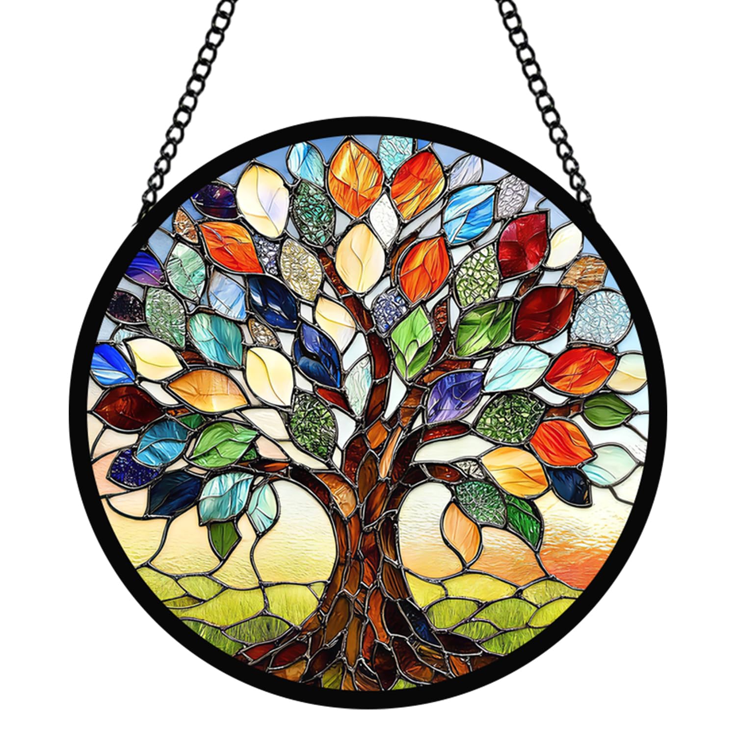 Tree of Life Sun Catcher Stained Glass Window Ornament Decor Suncatchers
