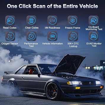 OBD2 Scanner Bluetooth 5.4 Car Auto Diagnostic Scan Tool for iOS iPhone Android Check Engine Light Reset Wireless OBD II Code Reader App for ODB2 Performance Testing All Vehicles 1996 and Up