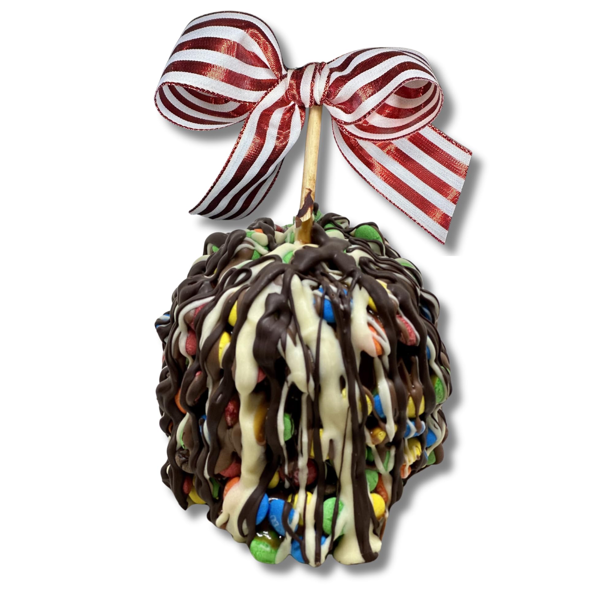 TV's Deli & Diner Gourmet Jumbo Caramel Apple | Caramel, Candy Buttons & Triple Chocolate | Handmade & Freshly Prepared (Candy Buttons & Triple