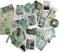 Vista 2 de Kawaii Washi - Juego de calcomanías con imagen ligera, puesta de sol, paisaje, cielo soleado, caramelo, cosas verdes, calcomanías decorativas