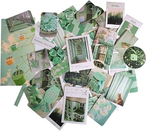 Miniatura 2 de Kawaii Washi - Juego de calcomanías con imagen ligera, puesta de sol, paisaje, cielo soleado, caramelo, cosas verdes, calcomanías decorativas para