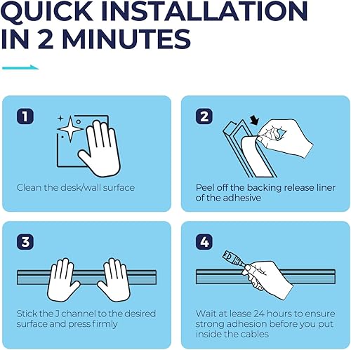 Vista 17 de Delamu Paquete de 2 Solución de Gestión de Cables Segura y Ordenada - Protege a Niños y Mascotas con Gestión de Cables para Hogar y Oficina Bajo