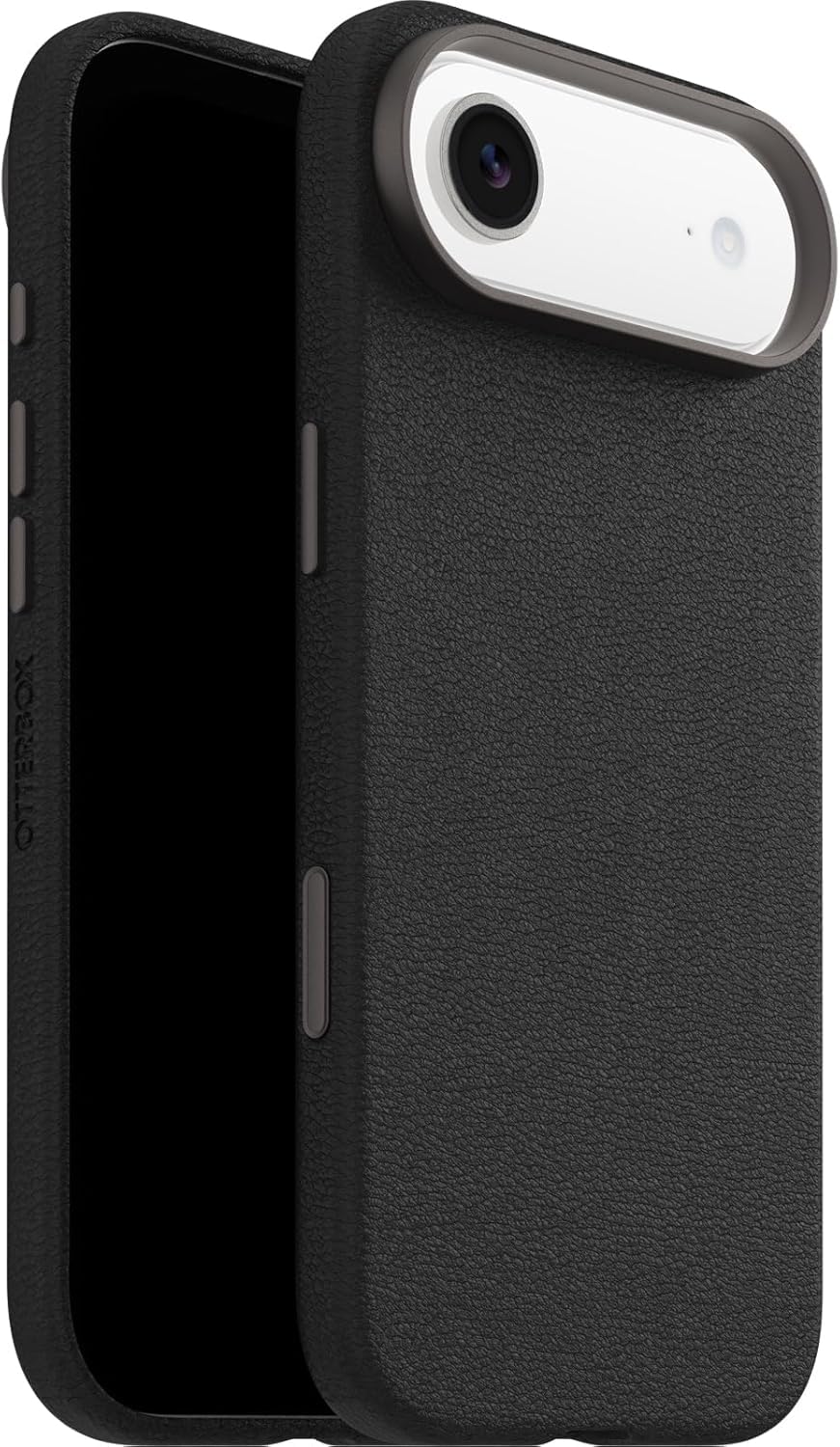 OtterBox Symmetry Series Cactus Leather MagSafe funda para iPhone Air, Testada 3x con estándares Militares anticaídas, Negro + OtterBox Glass Protector de Pantalla de Cristal Templado