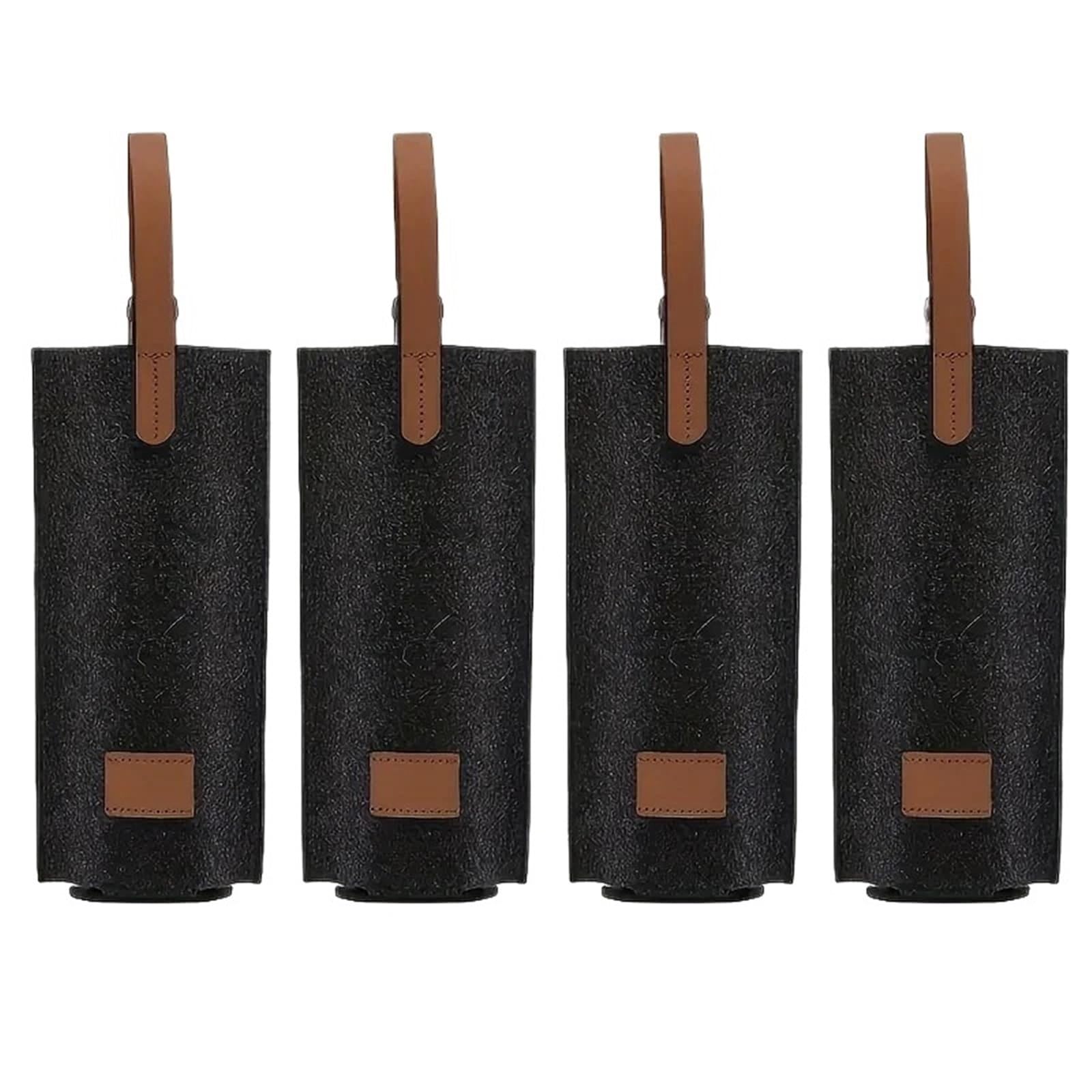 Borsa Per Bottiglia Di Vino Felt Single Bottle Wine Tote Carrier