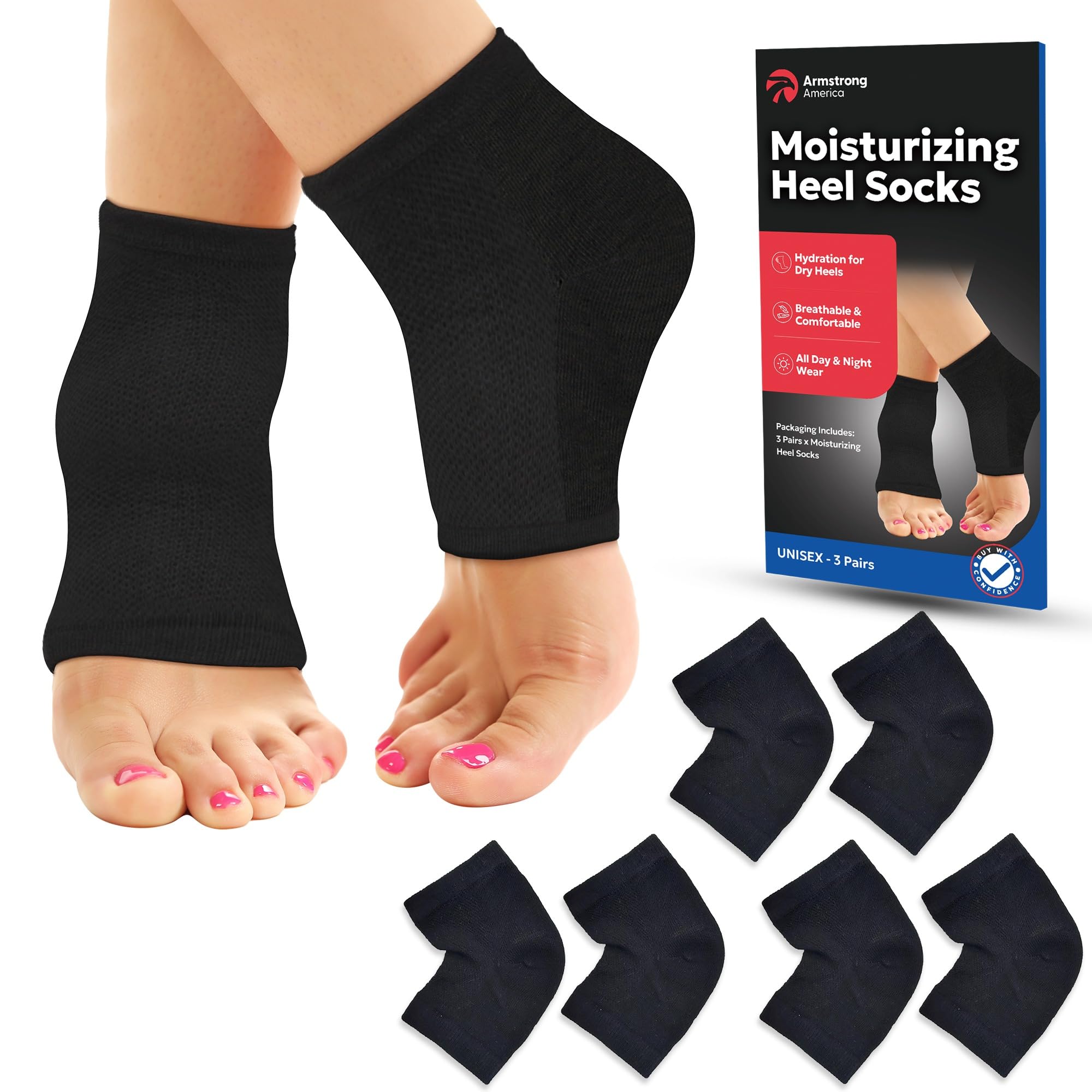 Moisturizing Socks | Cracked Heel Treatment with Aloe Vera | Moisturizer Foot Callus Remover | Aloe Socks for Cracked Heels & Dry Cracked Feet |