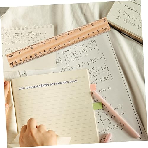 Miniatura 2 de DOITOOL Regla métrica 30pcs 8 regla de madera regla milimétrica regla de ayuda de entrenamiento Regla Mm Regla de enseñanza Regla 7.9 in Herramienta