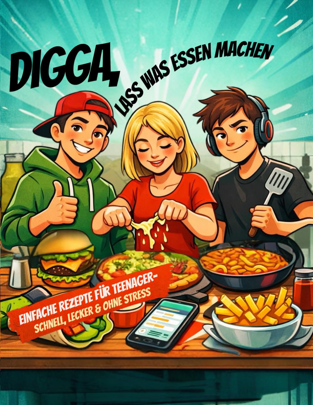 Digga, lass was essen machen: Einfache Rezepte für Teenager – schnell, lecker & ohne Stress