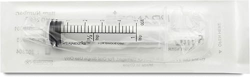 Miniatura 6 de Jeringas orales de 0.2 fl oz, paquete de 100 unidades, punta deslizante Luer, sin aguja, empaquetada individualmente en ampolla, administración de