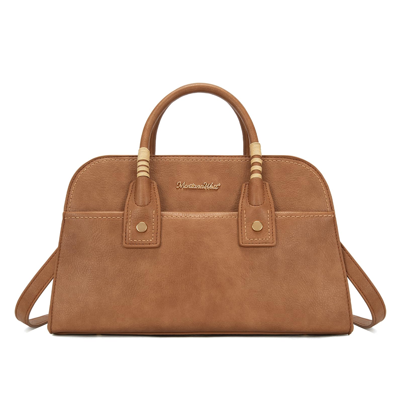 Montana West Structured Satchel Bag for Women, Top Handle Crossbody Purse