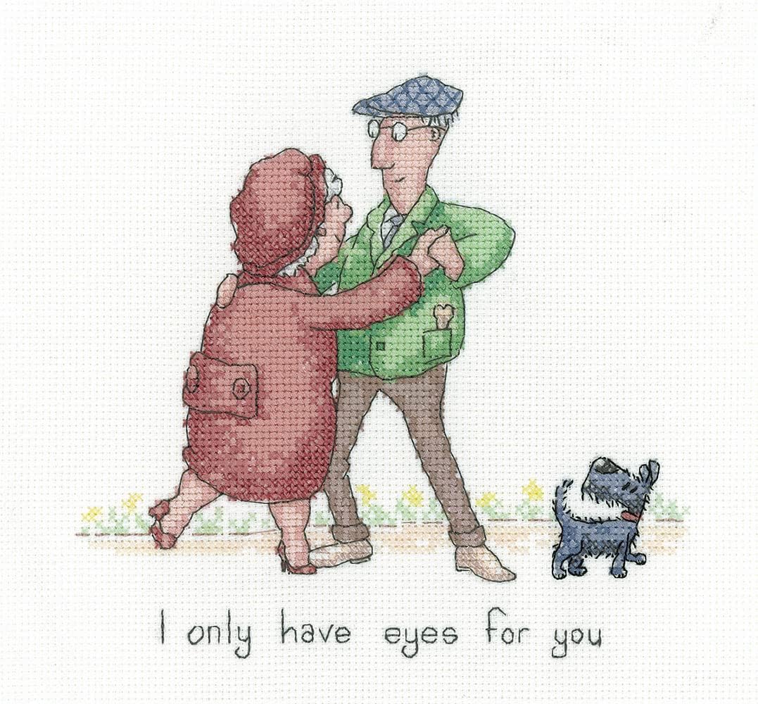 Heritage Counted Cross Stitch kit Aida I Only Have Eyes for You (A), GYEY1631-A, 16,5x16cm, DIY