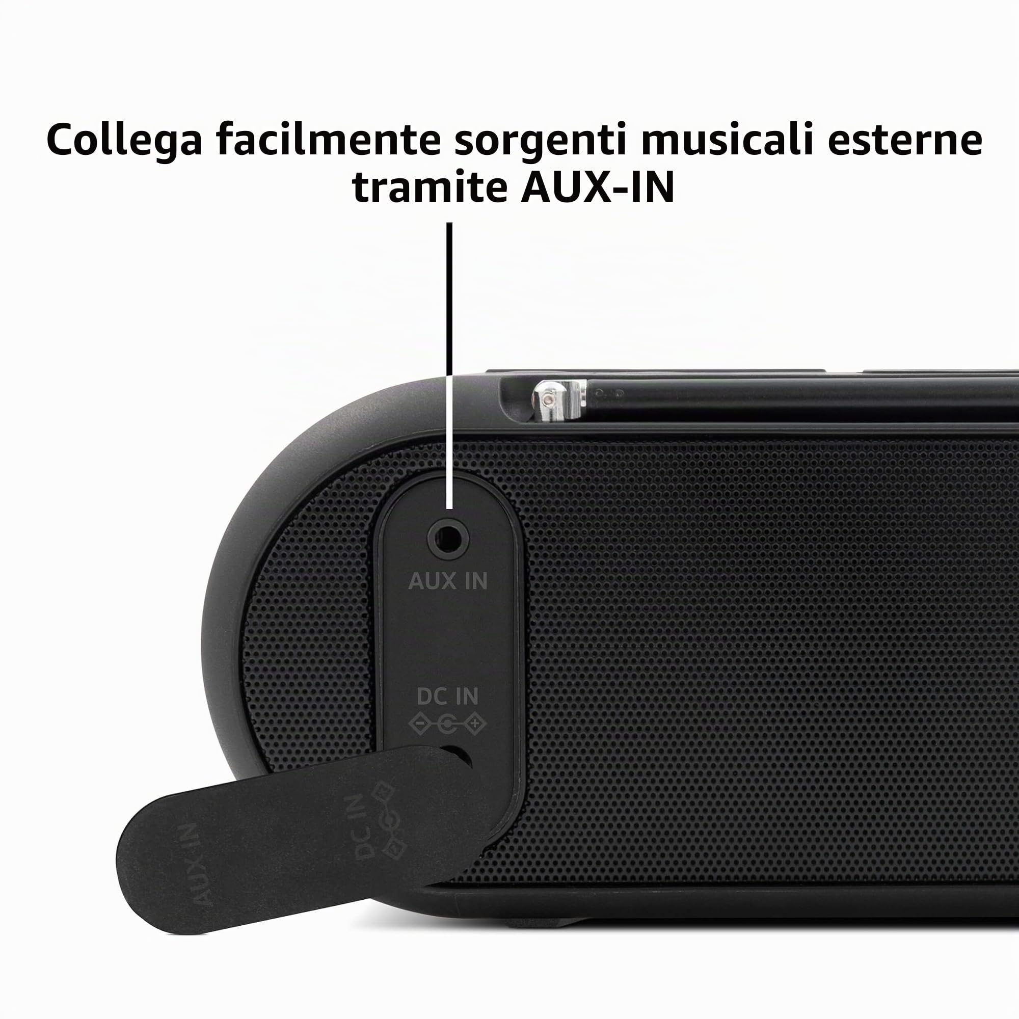 TechniSat DIGITRADIO BT 2 - Altoparlante Bluetooth portatile di alta qualità con radio digitale DAB+ (FM, orologio, sveglia, sveglia, cassa impermeabile, memoria preferita, AUX-in, batteria, 20 Watt)