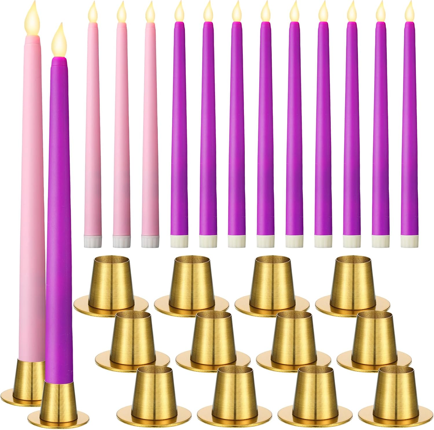 Tanlade 12 Set Christmas Window Candles LED Battery Candle