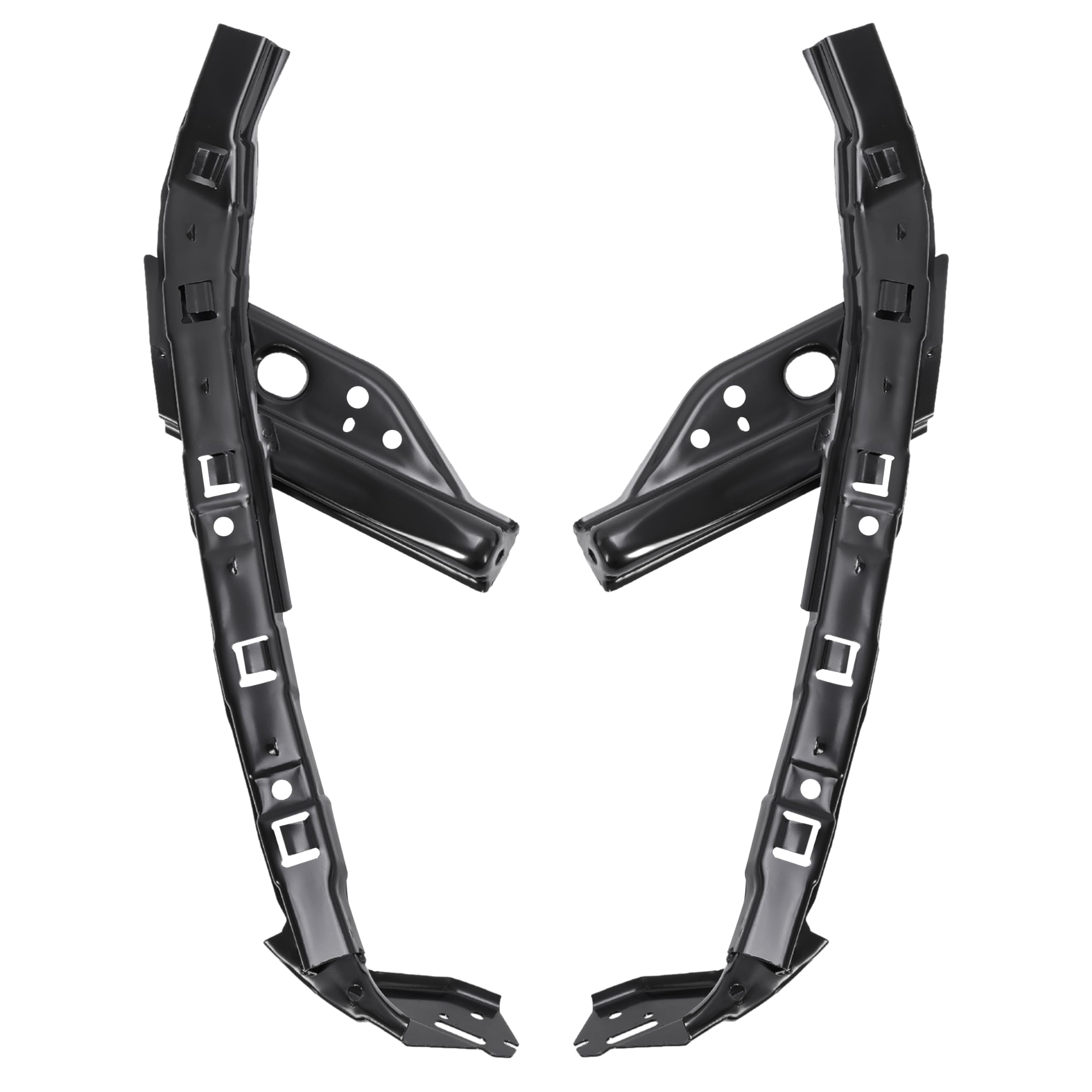 KUAFU Front Bumper Bracket Compatible with 2012-2015 Honda Civic 71190TR0A00 71140TR0A00 HO1043105 HO1042105 Front Left and Right Side Bumper Cover Support Steel Electrophoresis Black