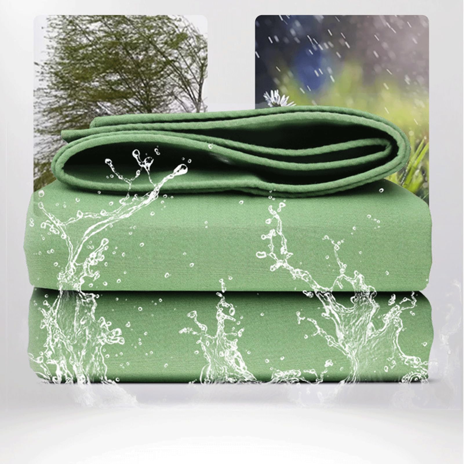 Canvas Tarp 4.5x5m, Heavy Duty Waterproof Tarps, Canvas Tarp With Rustproof Grommets, Outdoor Waterproof Tarpaulin, For Camping, Tent Shelter, Boat, Car, Canopy, Boat