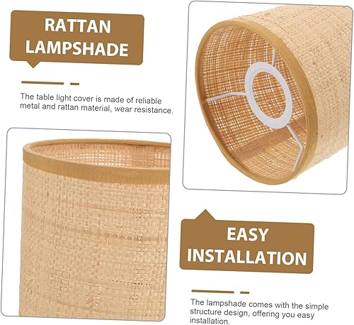 Miniatura 4 de DOITOOL 2pcs pantalla de lámpara nuevo estilo chino araña ratán