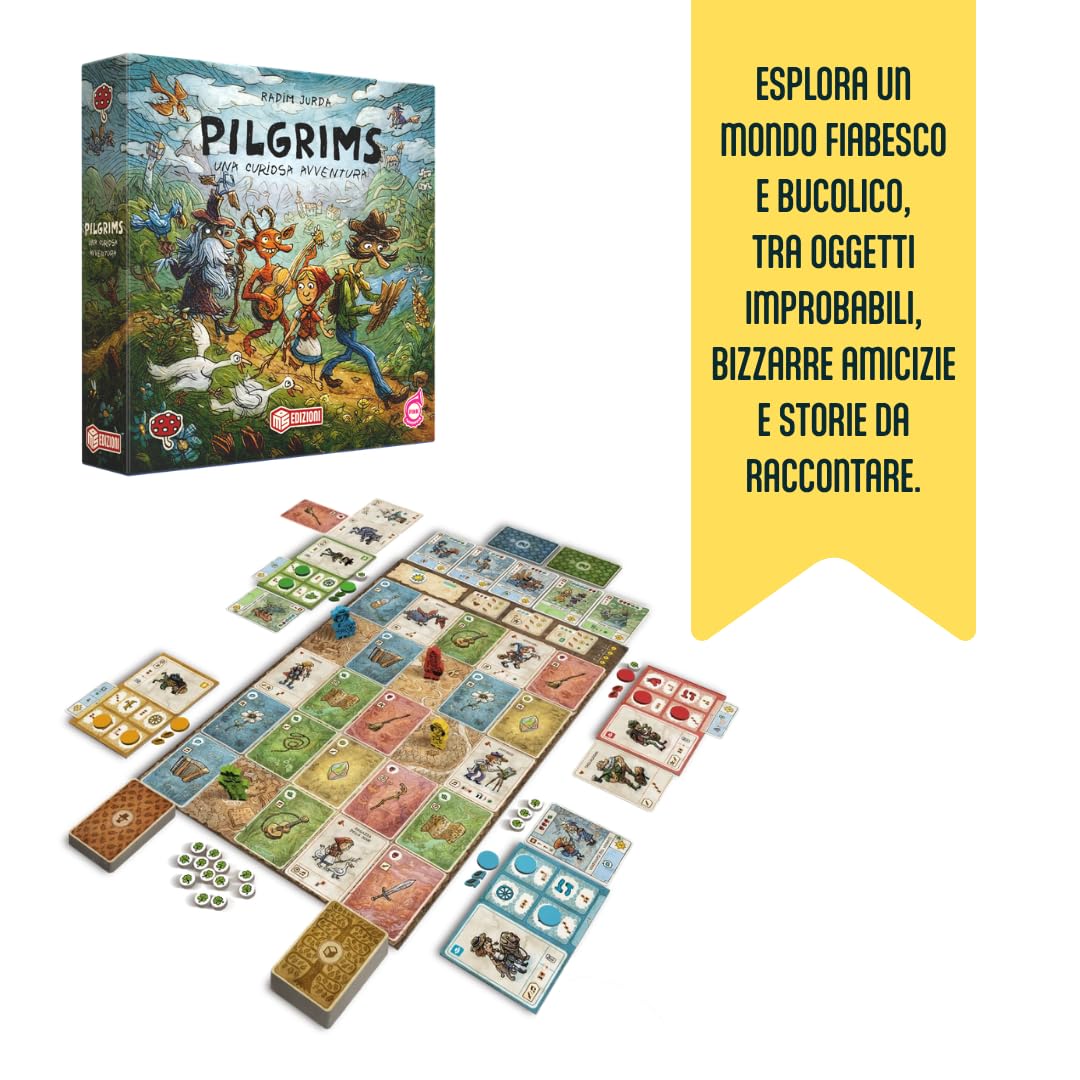 MS Edizioni - Pilgrims - Una curiosa avventura | Gioco da Tavolo ispirato al videogioco indie fiabesco | 1-4 Giocatori | 14+ anni