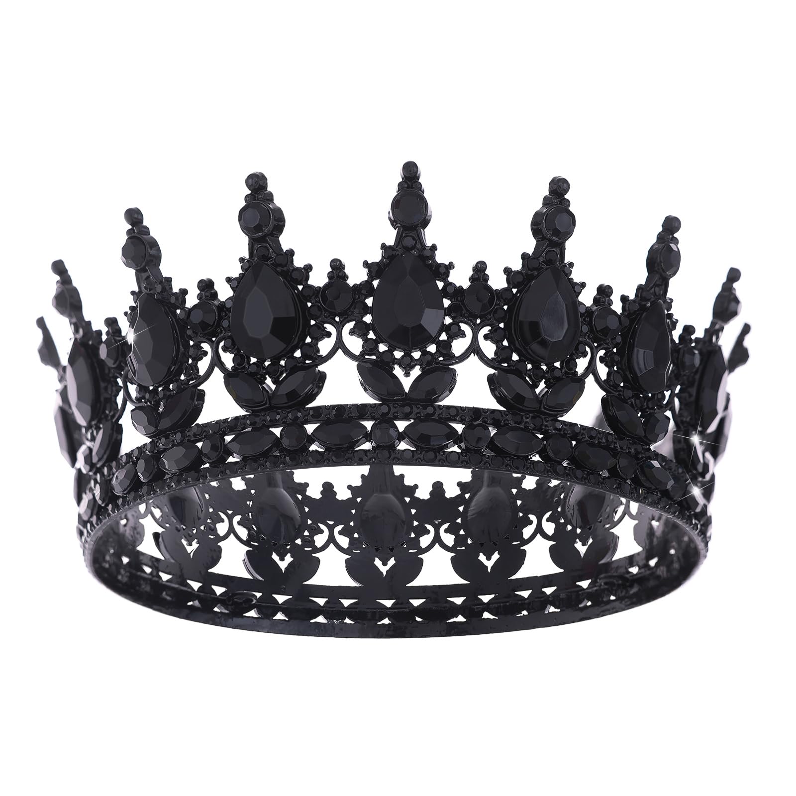 Amazon.com: Feltent Black Queen Crown for Women Crystal  display picture 2