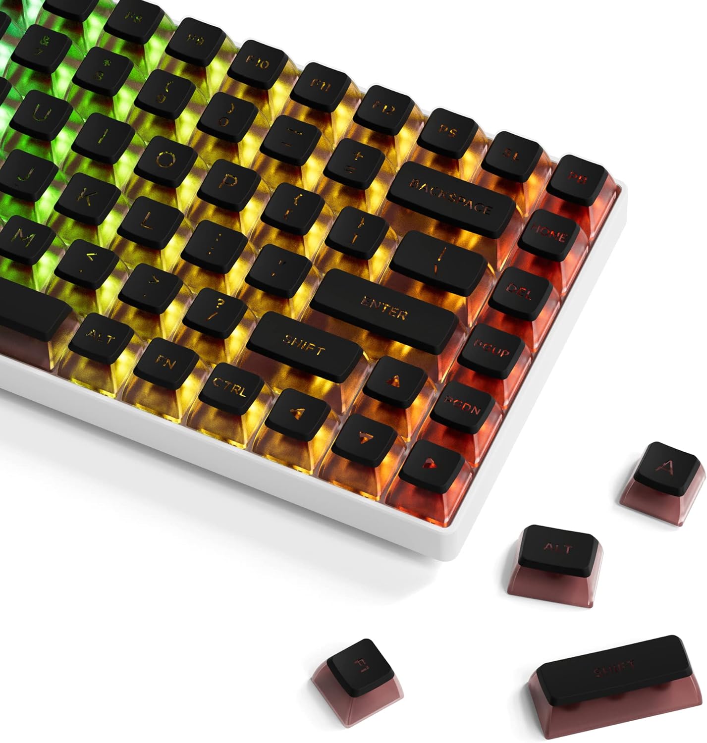 XVX Pudding Keycaps PBT Keycaps, Shine Through Keycaps