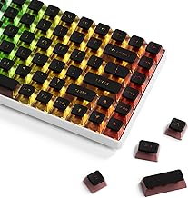 XVX Pudding Keycaps 2.0 Custom Keycap 148 Keys, PBT Doubleshot Backlit Keycaps Full Set, ASA Profile Big Font Keyboard Keycaps for Cherry Gateron MX Switches Mechanical Keyboard (Chocolate)