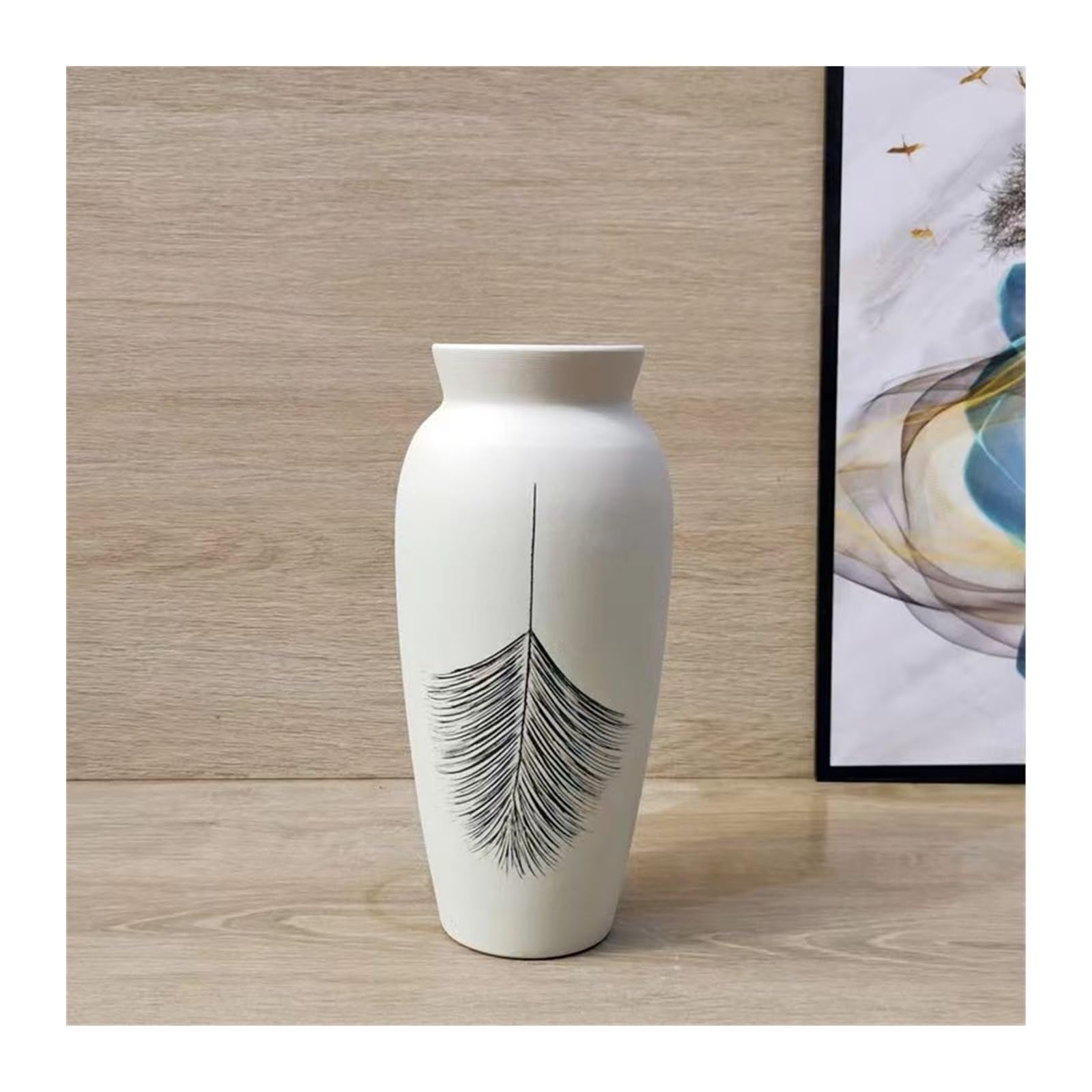 Bzgpmfud B Vase Desktop Flower Porcelain Stand Indoor Ceramic Living Room Decorative Floor Planter Dried Arrangement(B)