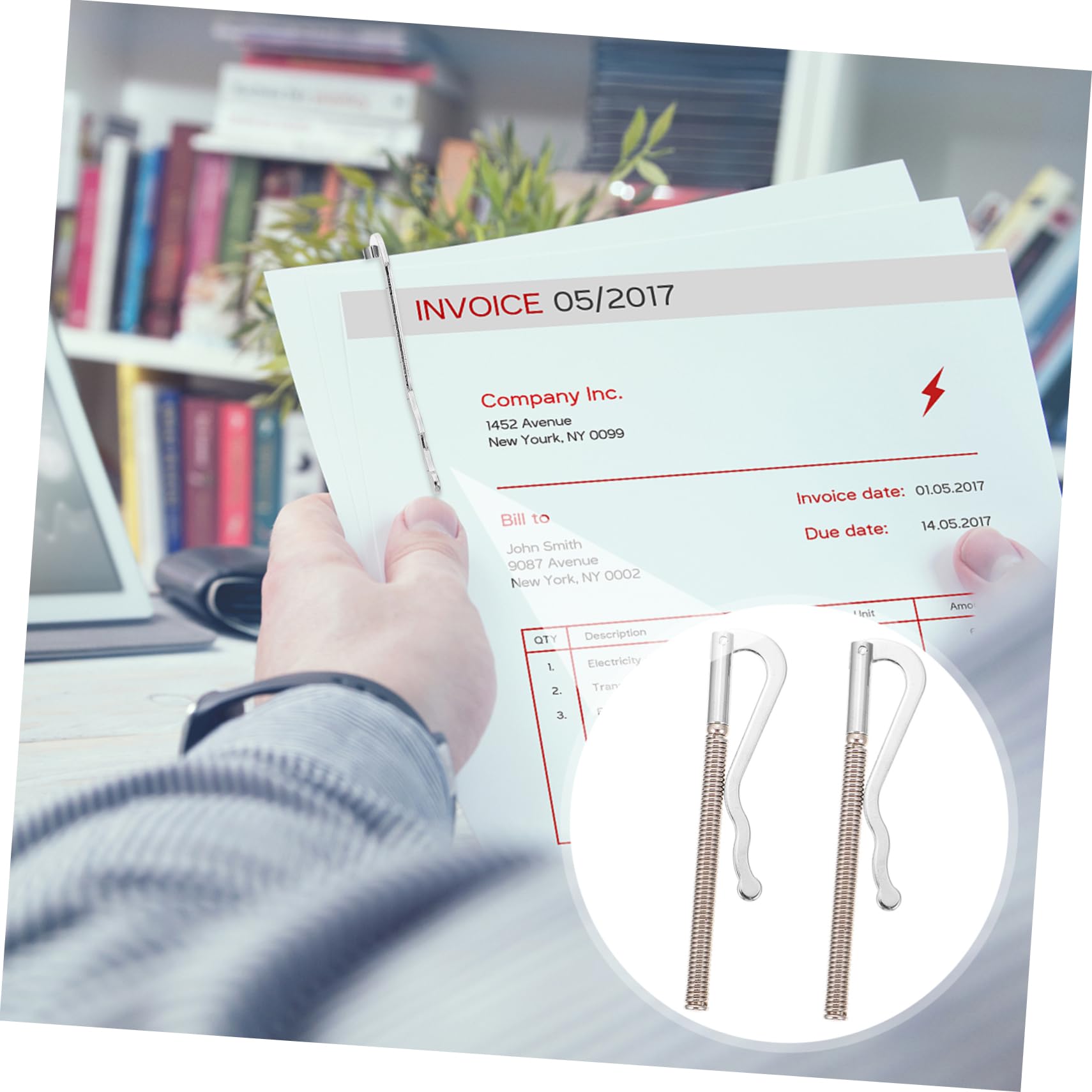 Didiseaon 2Pcs Metal Spring Clips for Credit Holders and Banknote Clips Compact Design for Cash and Checks Present for
