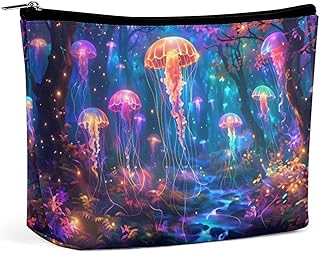 Fantasy Forest Jellyfish Makeup Bag for Purse...