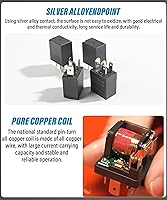 Vista 3 de Paquete de 4 relés de arranque de 30 A, 4 pines 12 V, relé automotriz multiusos, accesorios de repuesto automotrices para motor de automóvil