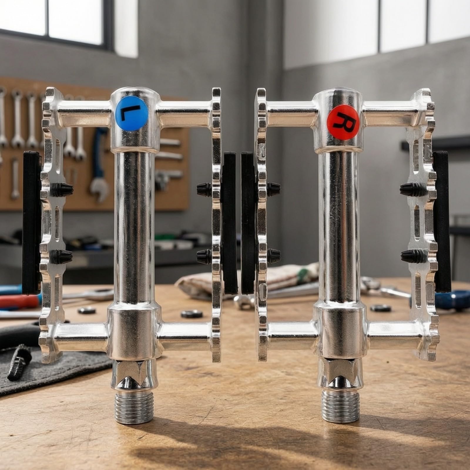 Pedale Piattaforma con Telaio Aperto Sicuro Pedale con Inserti di Neri Confortevole Pedali Piattaforma Larga per Pendolarismo