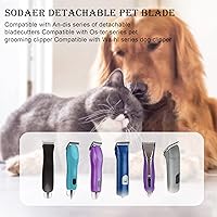 Vista 3 de 2 unidades 10#30 cortadoras desmontables de cerámica afilada para mascotas, compatible con Andis, Oster A5, Wahl KM Series Clippers, longitud