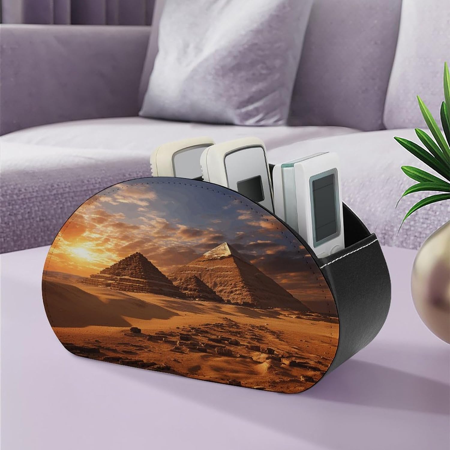 Egyptian Pyramids PU Leather Remote Control Holder image 5