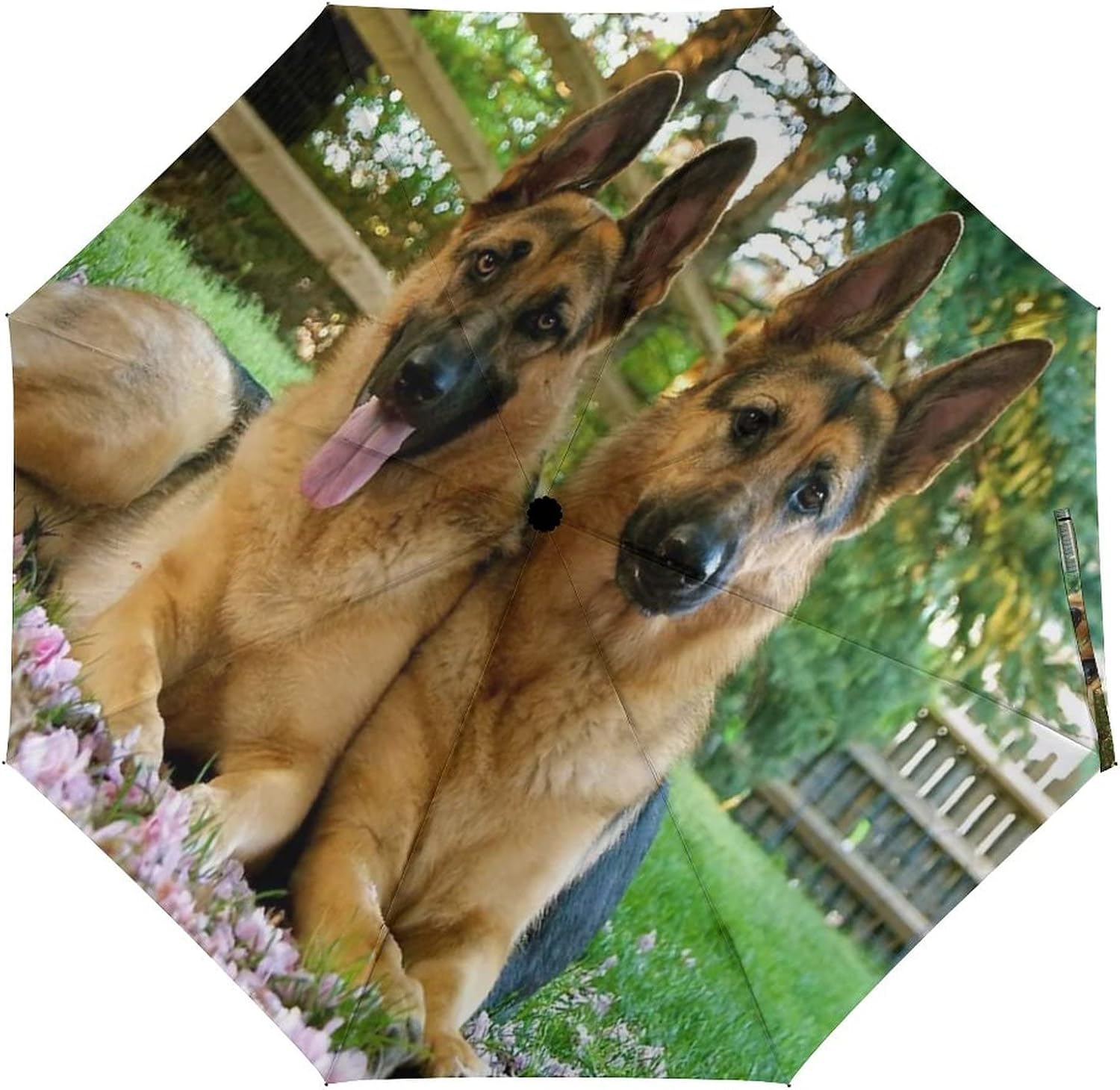 Bonito paraguas de viaje con diseño de acuarela sin costuras, resistente al viento, automático, fuerte y portátil, resistente al viento, plegable