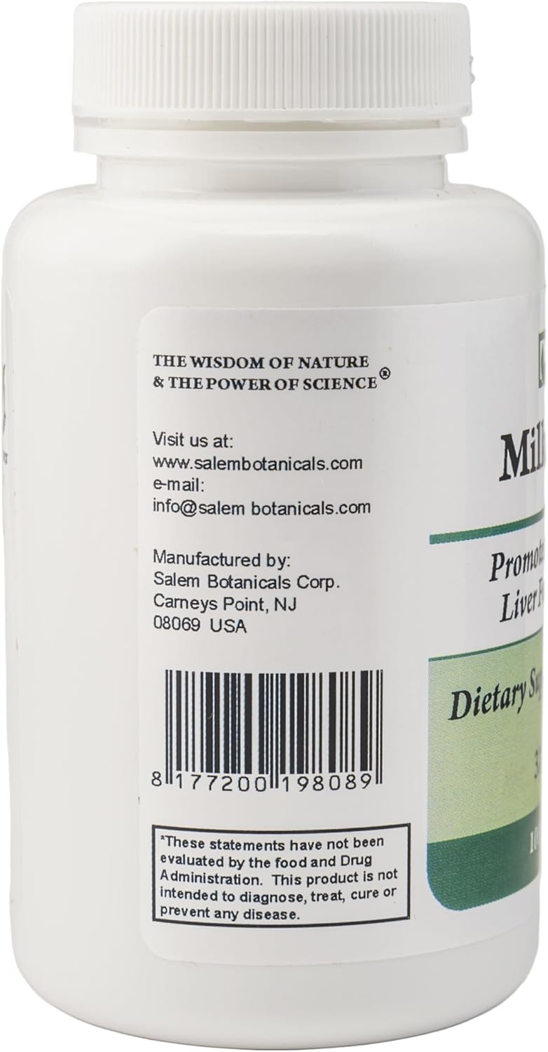 Salem Botanicals Milk Thistle Capsules - Liver Detox & Regeneration Support | 80% Silymarin Standardized Extract – 100 Capsules - Image 3