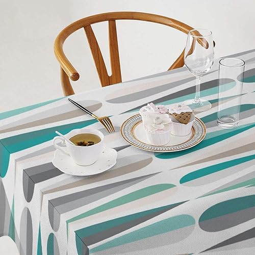 Miniatura 75 de Mantel floral hippie, diseño retro de los años 70, naranja, rosa, azul, floral, bohemio, estampado estético de margaritas, para fiesta, picnic