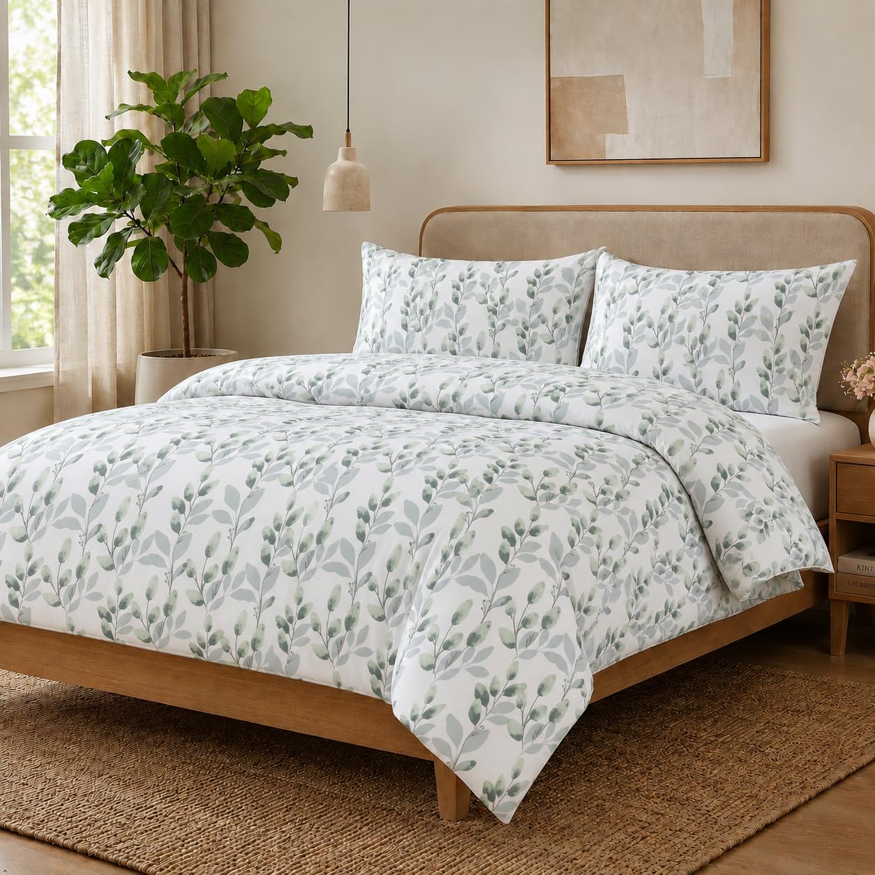 Funda Nórdica Cama 135/150 | 100% Algodón 144 Hilos | Juego 3 Piezas Funda Edredón 220x240 cm + 2 Fundas Almohada | Reversible Antiácaros Hipoalergénica Verano