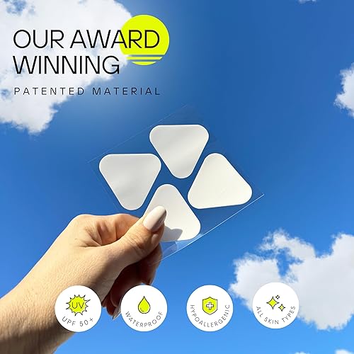 Miniatura 5 de Sun Patch, Parches de silicona reutilizables para protección UV y protector solar facial, parches solares para exposición al sol, (1 paquete4 formas