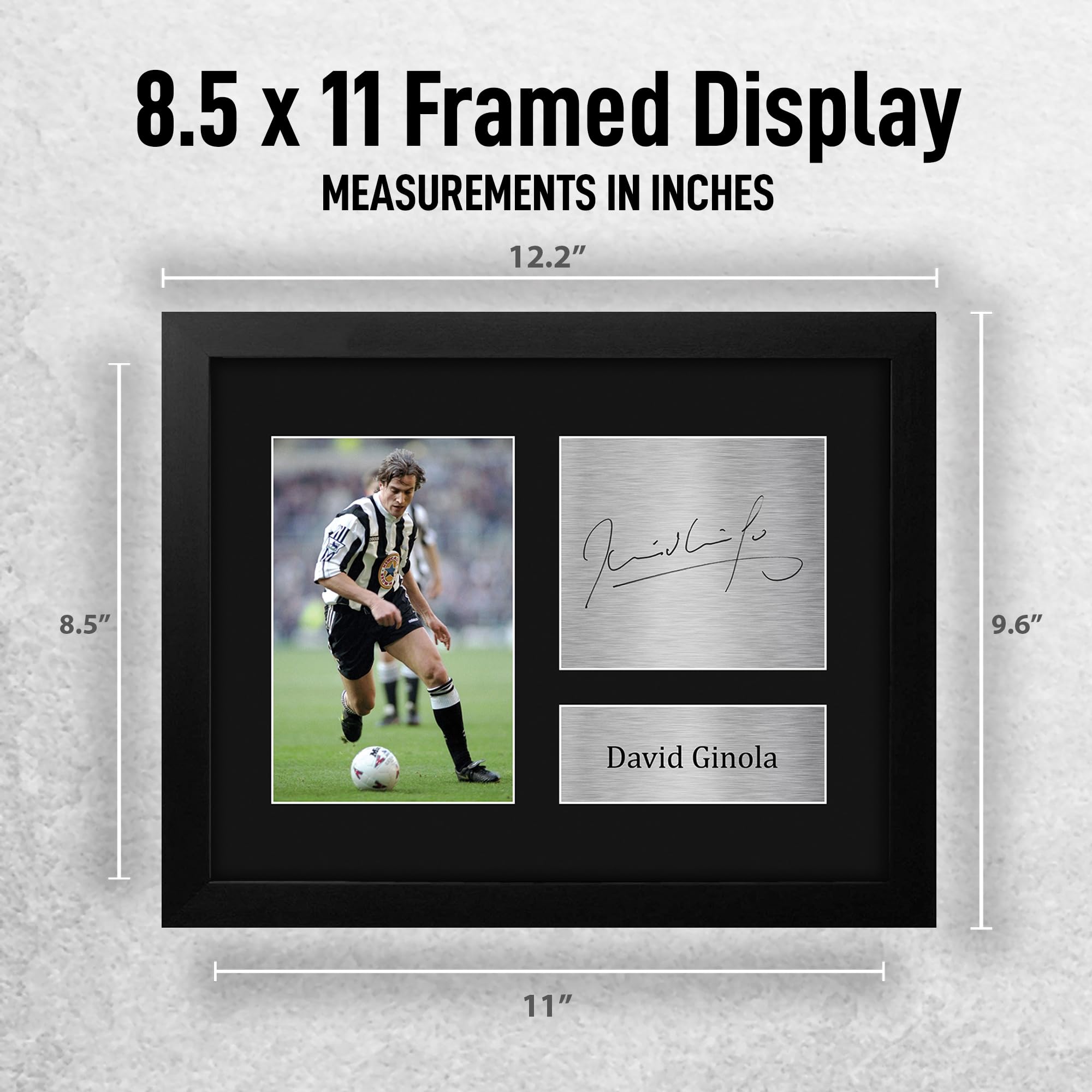 HWC Trading David Ginola Magpies Framed Gifts Printed Signed Autograph Picture for Fans and Supporters - US Letter Size