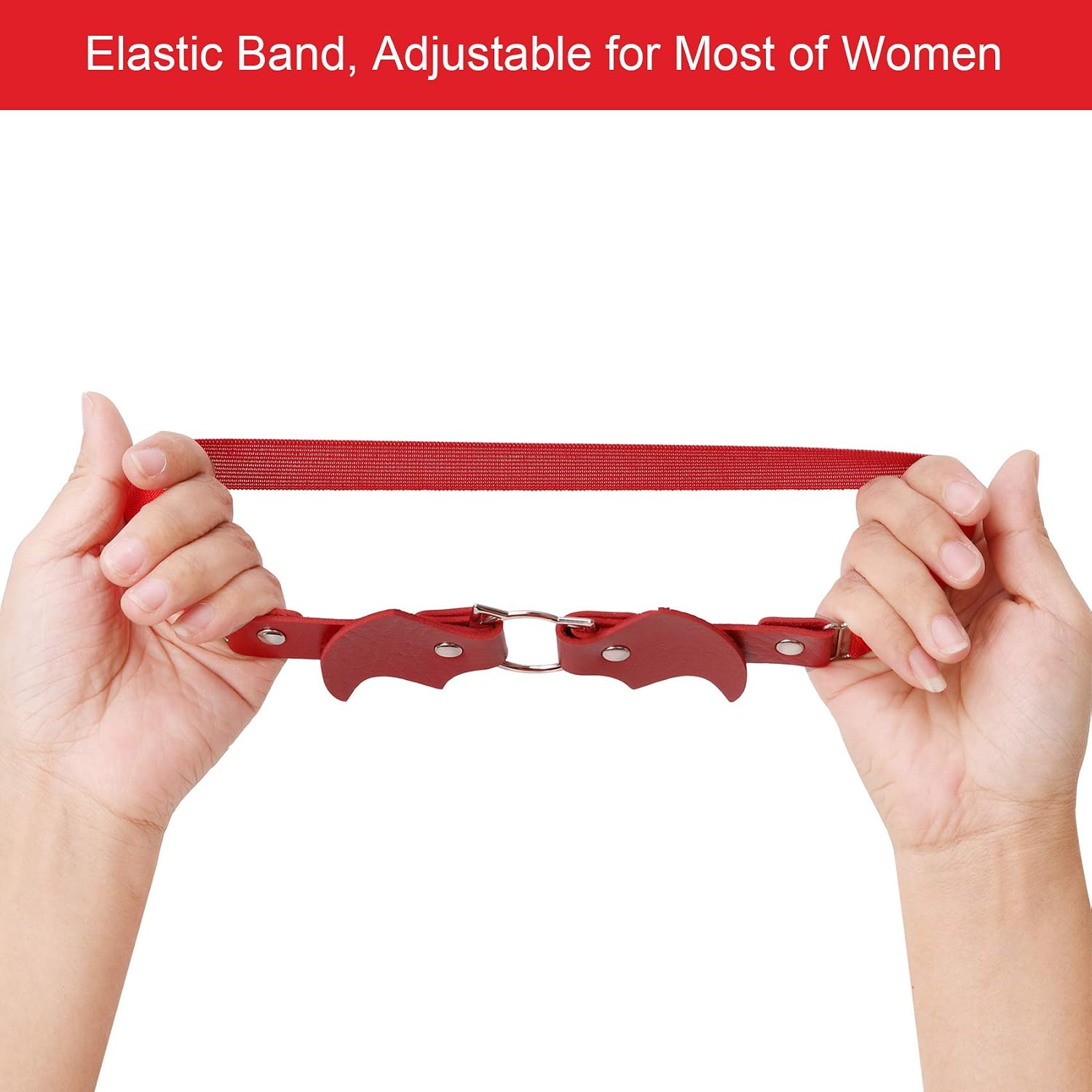 2pcs Adjustable Leather Leg Garter, Bat-Shaped Elastic Punk Thigh Garter for Women and Girls