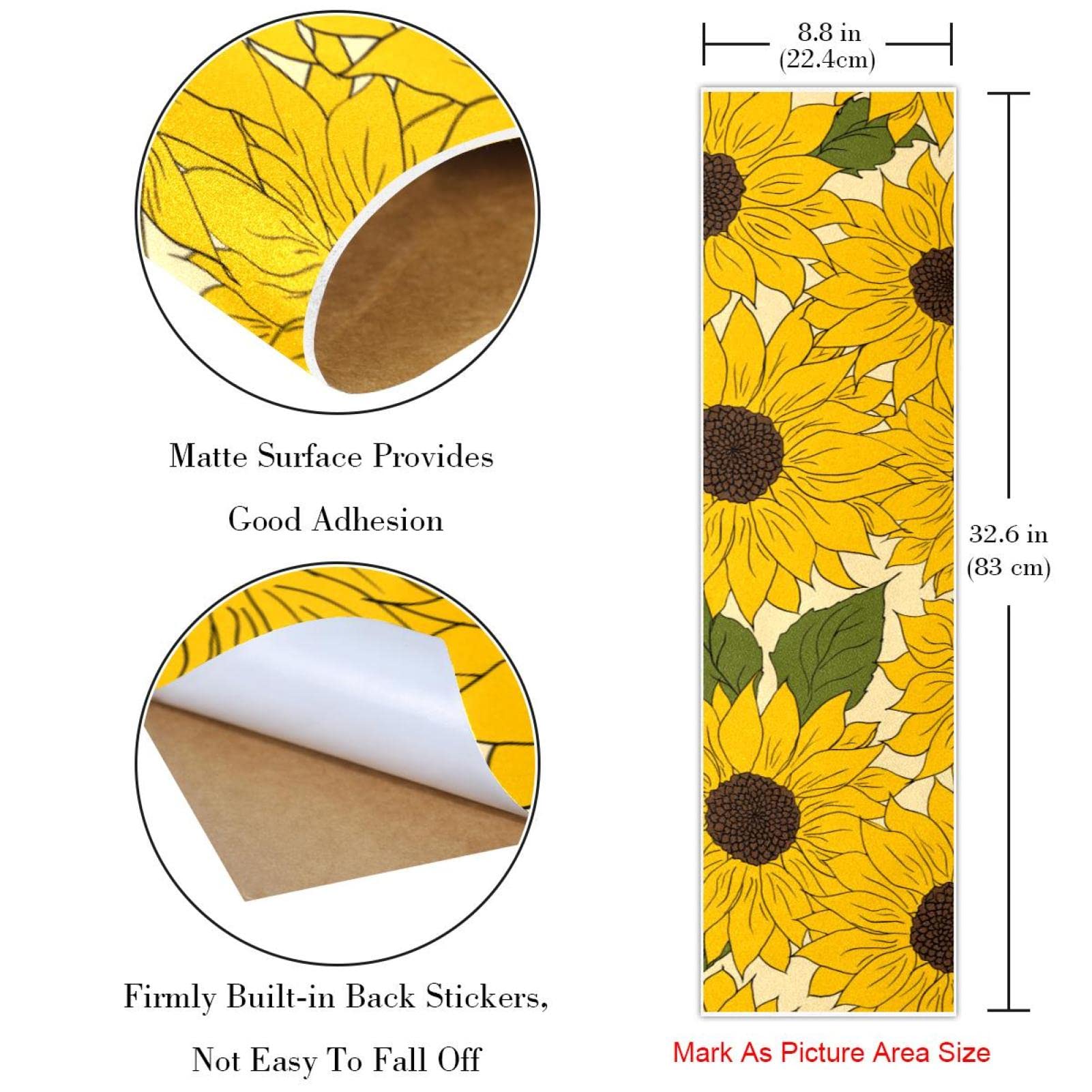 Sunflowers Lot de 2 feuilles de papier abrasif pour planche de skateboard et longboard