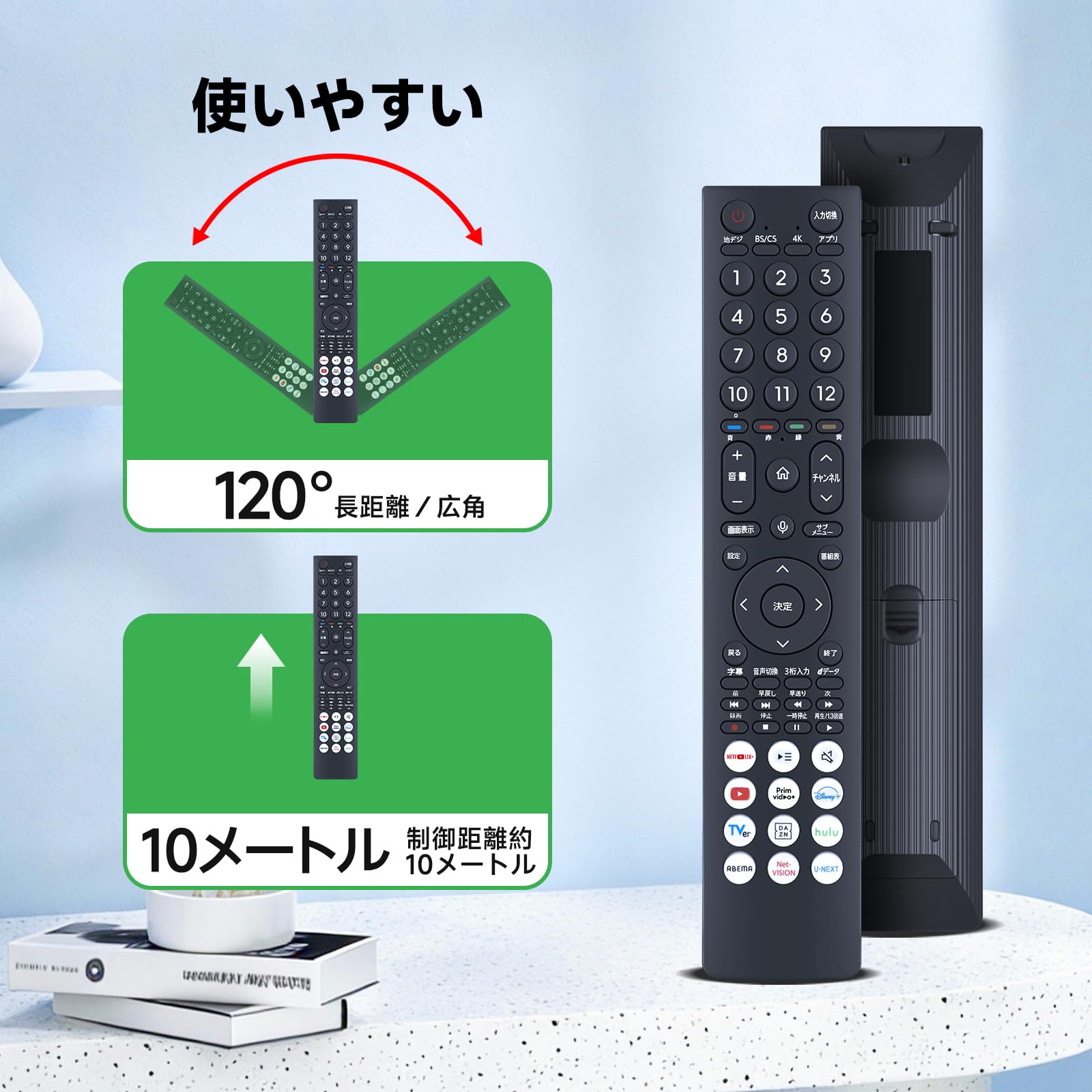 Amazon | CLVIZCXOM テレビリモコン ERF3B46H for Hisense ハイセンス
