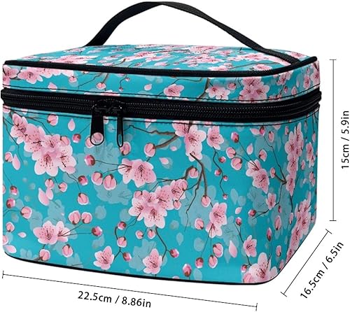 Vista 224 de doginthehole Bolsa de maquillaje, bolsa de cosméticos de viaje, bolsa de aseo portátil grande, organizador de accesorios para mujeres y niñas