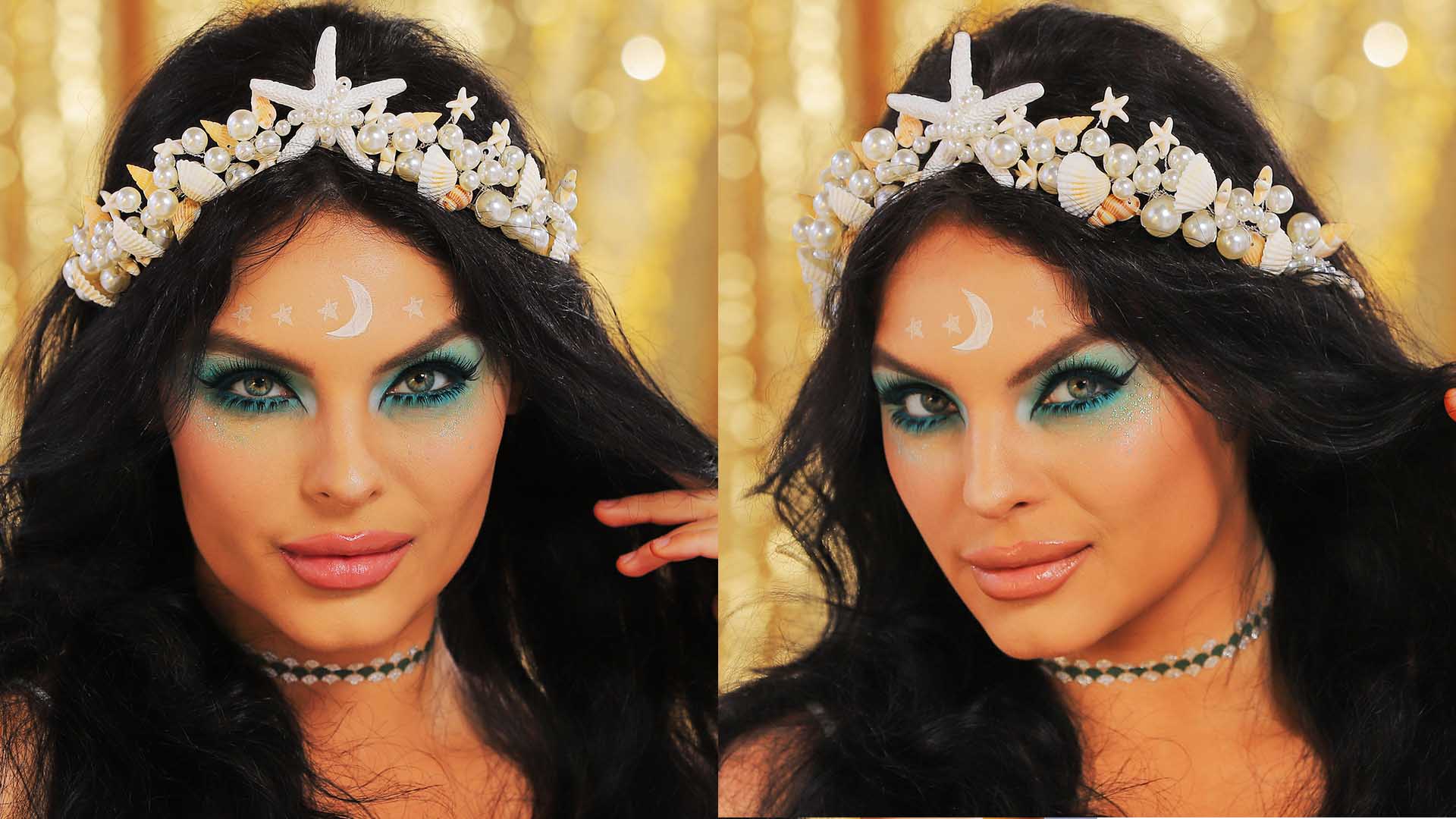 Amazon.com : BARTOSI Mermaid Crown Starfish Tiara Pearl 