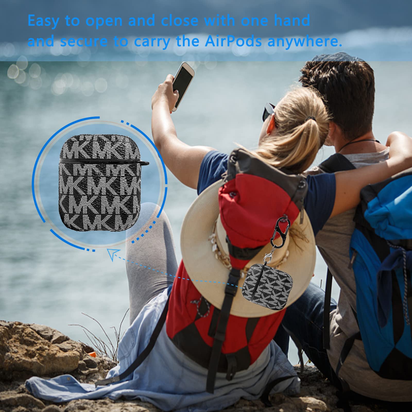 TANGABA AirPods Case Cover For Women Men, Full Body Shockproof Hard Shell  Protective Cover Case