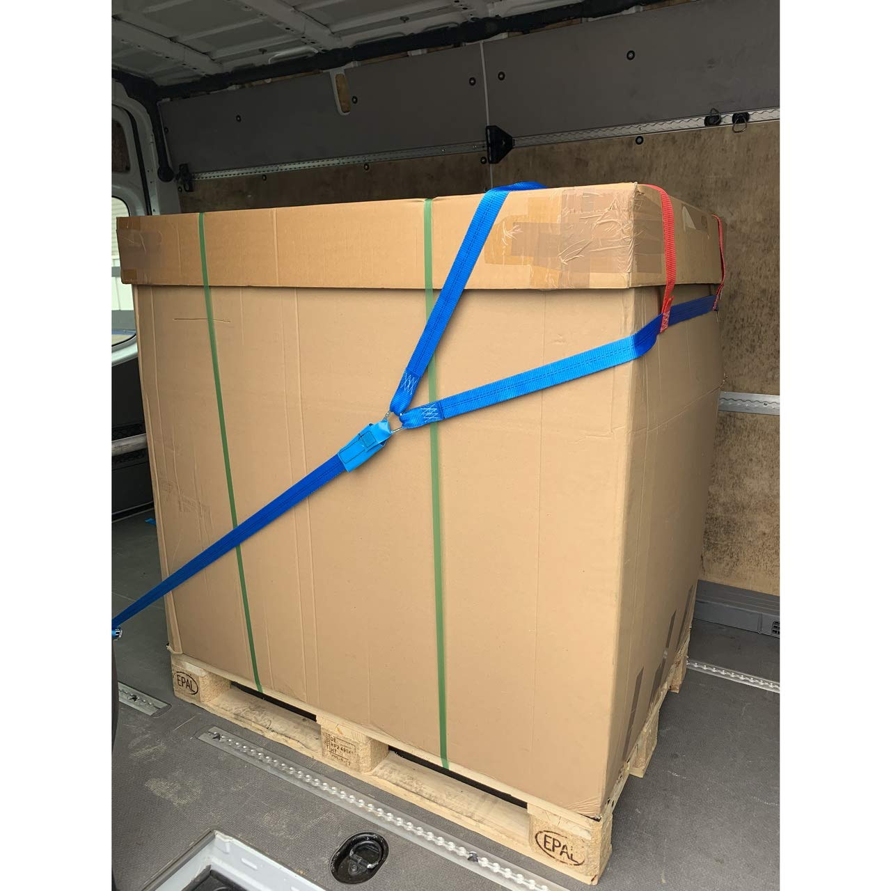 Kopflashing-Netz, 35 mm, 1000 daN, Breite 0,80/1,20 m, inkl. Ratschen Formschluss im Transporter bei Ladungssicherung