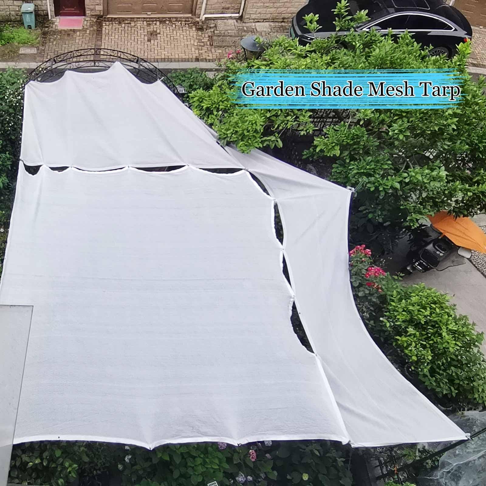 Toldo para exteriores resistente a los rayos UV para jardín y patio, malla antigranizo con ojales, 1 x 2 m, 2 x 6 m, 3 x 5 m, 4 x 9 m, 5 x 5 m