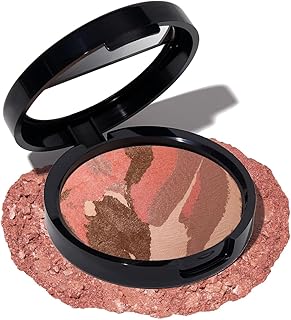 LAURA GELLER NEW YORK Baked Blush-n-Bronze Marbleized 2-in-1 Sculpting Bronzer Blush - Tawny Bronze - Contour Face with a Radiant Flush