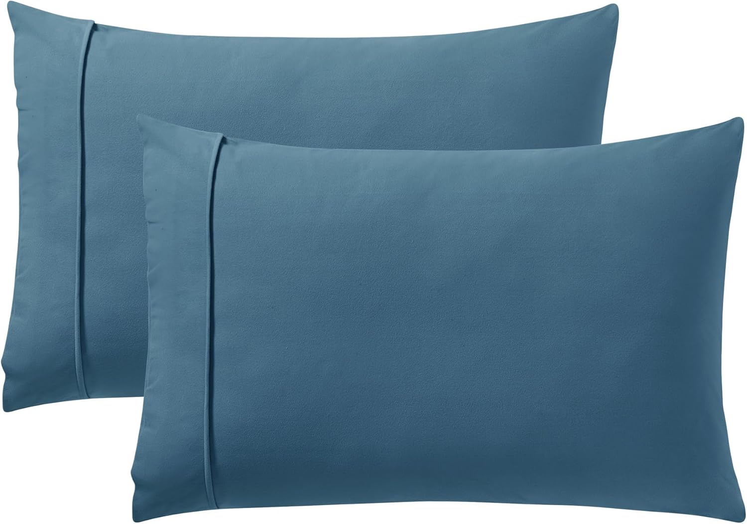 King Size Flannel Pillowcases Set of 2 - Ultra Soft Flannel Pillowcases Set Cozy & Breathable Pillow Cases King Size Set of 2 - Heavyweight & Durable, King, Teal