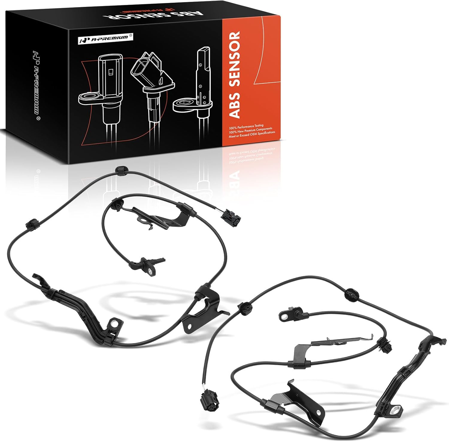 A-Premium 2PC Front Axle ABS Wheel Speed Sensor for Toyota Prius/Prime/AWD-e 2016-2020 Replaces 8954347040 8954247040