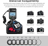 Vista 6 de GODOX Macro Ring Flash para Canon MF-R76C TTL/M Modo CCT 5900K 76Ws 2.4G Control inalámbrico 550 Flashes de potencia completa 0.1-1s Tiempo