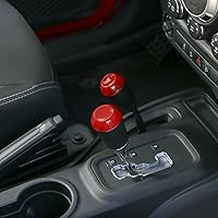 Vista 7 de RT-TCZ for Wrangler JK Gear Shift Knob Trim Cover for Jeep Wrangler JK JKU 2011-2017 Red Interior Accessories 2pcs
